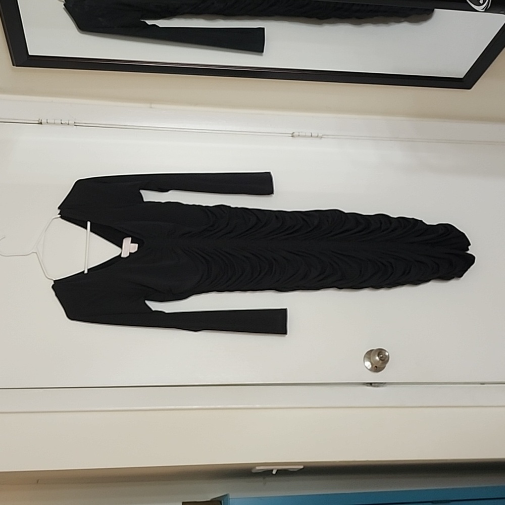 Rachel Parcell black body con ruched dress